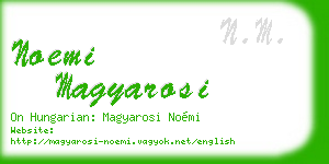 noemi magyarosi business card